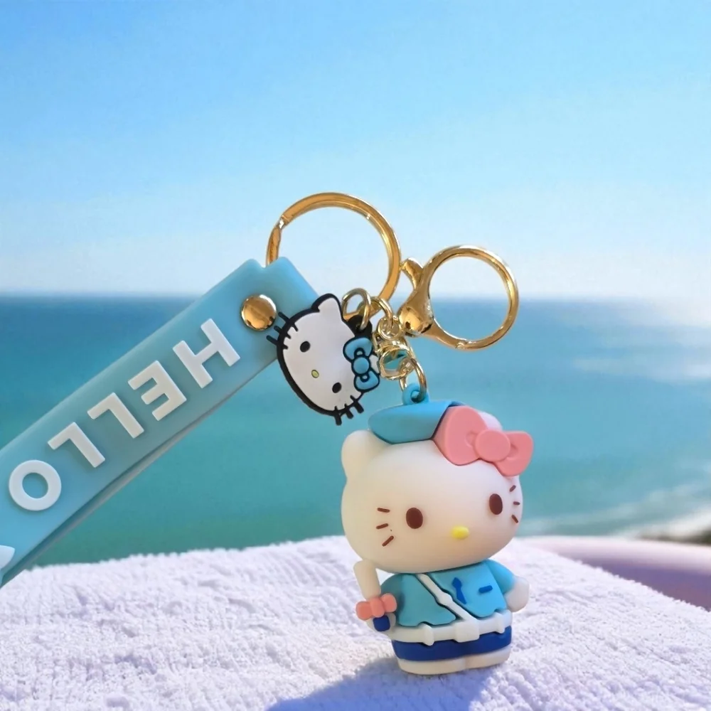 Hello Kitty Y2K Keyring With Thick Wrislet Strap